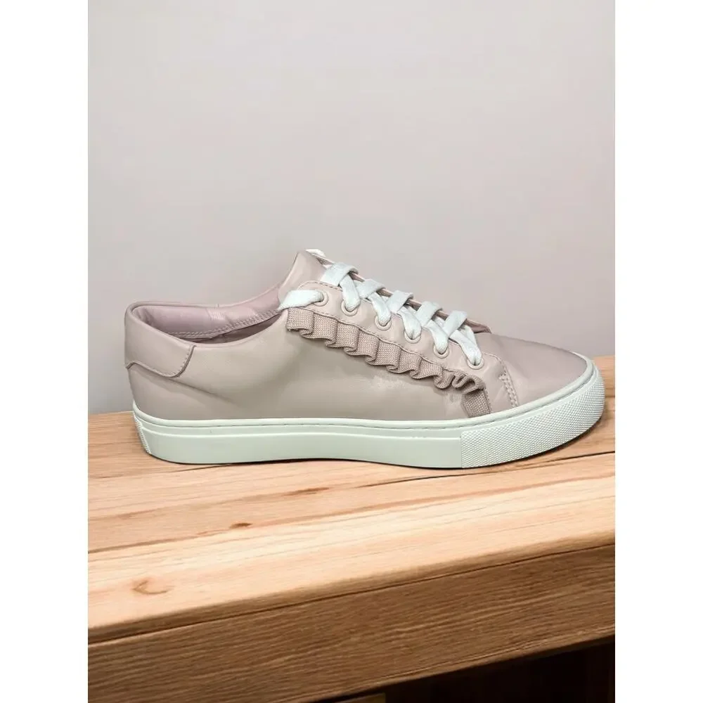 Tory Burch Sport Leather Ruffle Sneaker Size 8M